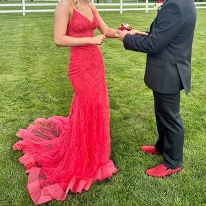 Ellie Wilde Strawberry Prom Dress